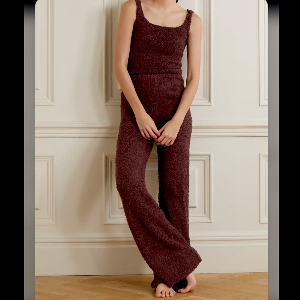 SKIMS Cozy Knit Tank & Pant Set L/XL - Garnet